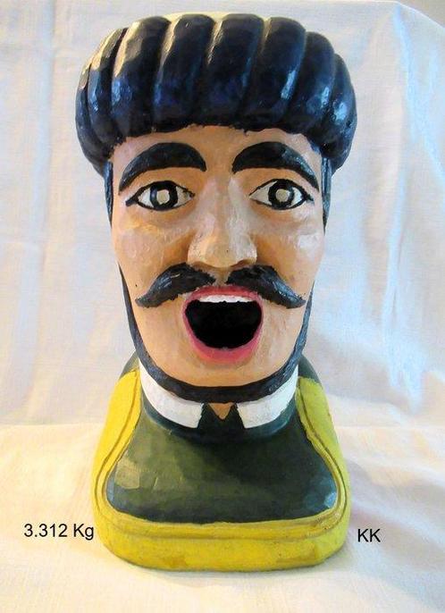 Figure - Beeld - Unieke Oude Grote Apotheek Gevel Gaper -, Antiek en Kunst, Curiosa en Brocante