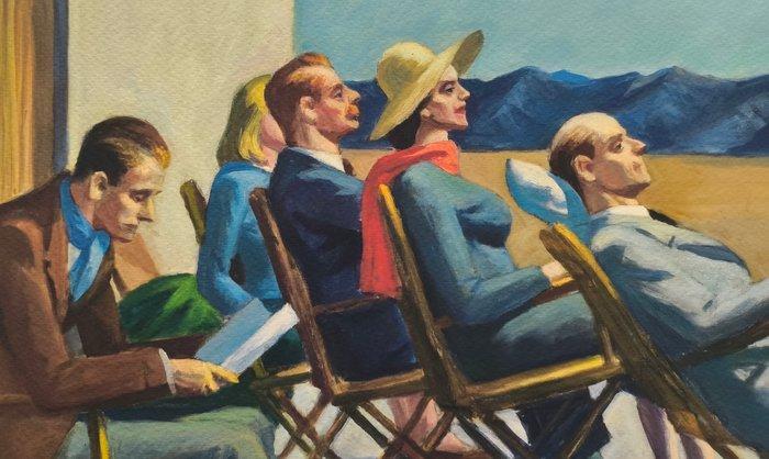 Edward Hopper (1882-1967) (after) - People in the Sun,, Huis en Inrichting, Overige Huis en Inrichting