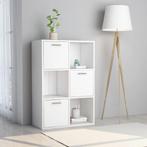 vidaXL Opbergkast 60x29,5x90 cm bewerkt hout wit, Huis en Inrichting, Kasten | Boekenkasten, Nieuw, Verzenden