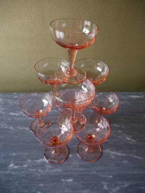 Verre à champagne (9) - Cristal, Antiek en Kunst, Curiosa en Brocante