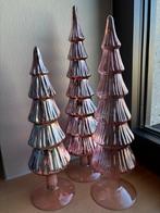 Goodwill: 3 roze kerstbomen van glas - Boules de Noël