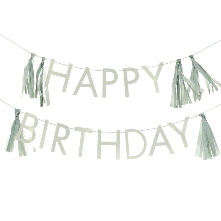 Groene Happy Birthday Slinger Tassels, Hobby & Loisirs créatifs, Articles de fête, Envoi