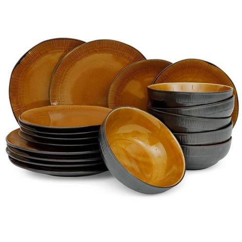 Service de table Evia - 18 pièces | 6 personnes, Huis en Inrichting, Woonaccessoires | Overige, Verzenden