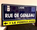 No reserve- Groot emaille reclamebord Lasne-Le Fondulasne -