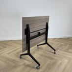 verrijdbare klaptafel 120x80 cm,  midden-eiken -  zwart, Gebruikt