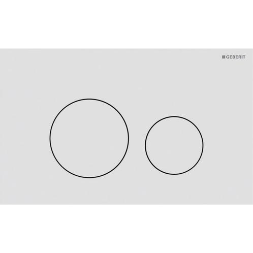 Geberit Drukplaat Sigma 40, 2-toets Round RVS Mat Wit, Doe-het-zelf en Bouw, Sanitair, Overige typen, Nieuw, Chroom, Ophalen of Verzenden