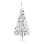 vidaXL Kunstkerstboom met verlichting en kerstballen 210 cm, Verzenden
