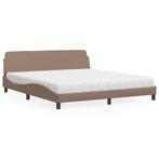 vidaXL Bed met matras kunstleer cappuccinokleurig 180x200 cm, Huis en Inrichting, Slaapkamer | Bedden, Verzenden, Nieuw