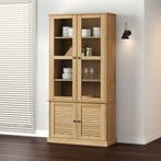 vidaXL Vitrinekast VIGO 85x35x170 cm massief grenenhout, Huis en Inrichting, Verzenden, Nieuw