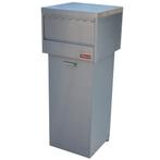 Afvalbak | RVS | 80L | Duwdeksel + Kanteldeur | Wielen |, Verzenden