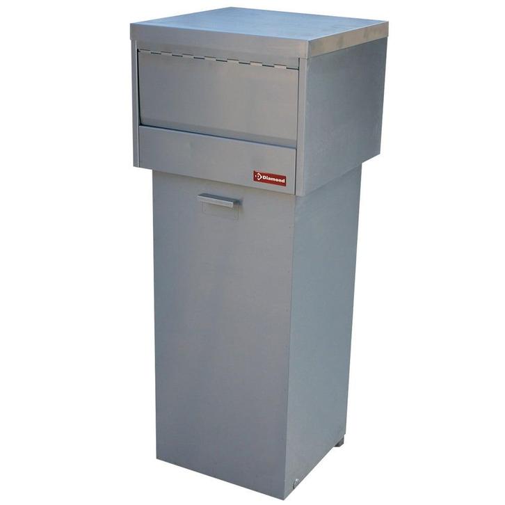 Afvalbak | RVS | 80L | Duwdeksel + Kanteldeur | Wielen |, Articles professionnels, Horeca | Équipement de cuisine, Envoi