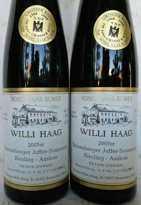 2007 Weingut Willi Haag Brauneberger Juffer Sonnenuhr, Verzamelen, Wijnen