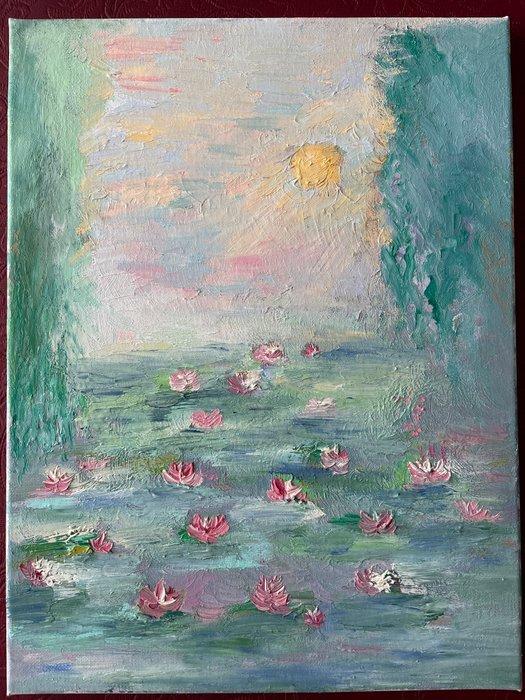 Italiaanse school (XX) - Ninfee, Antiek en Kunst, Kunst | Schilderijen | Klassiek