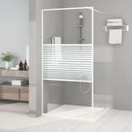 vidaXL Inloopdouchewand 100x195 cm transparant ESG-glas wit, Doe-het-zelf en Bouw, Verzenden, Nieuw