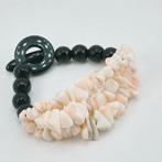Corail - Onyx - Bracelet - Corail rose et onyx