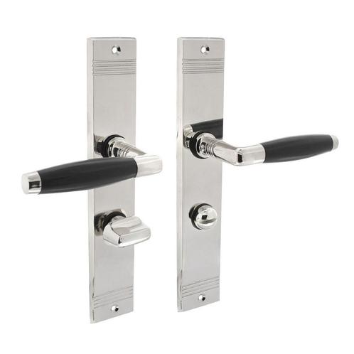 Deurklink Ton basic schild nikkel wc63/8mm, Doe-het-zelf en Bouw, Hang- en Sluitwerk, Klink of Kruk, Nieuw, Koper of Messing, Ophalen of Verzenden