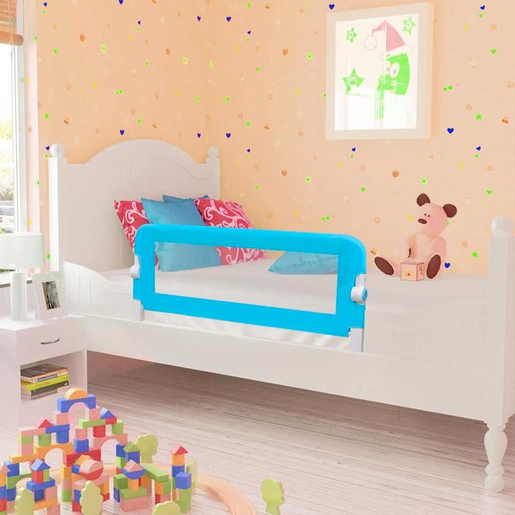 vidaXL Bedhekje peuter 102x42 cm blauw, Enfants & Bébés, Barrières, Envoi