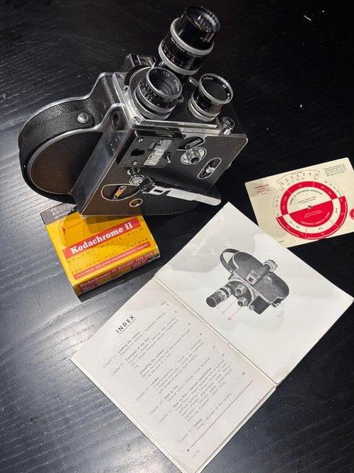 Bolex Paillard H16 – Cinepresa 16mm con 3 ottiche, Verzamelen, Foto-apparatuur en Filmapparatuur