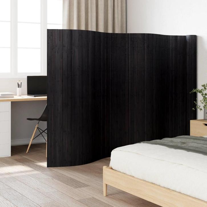 vidaXL Kamerscherm 165x800 cm bamboe zwart, Huis en Inrichting, Woonaccessoires | Overige, Nieuw, Verzenden