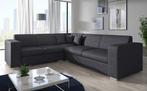 Hoekbank Santana - Zwart - Leer - Links !