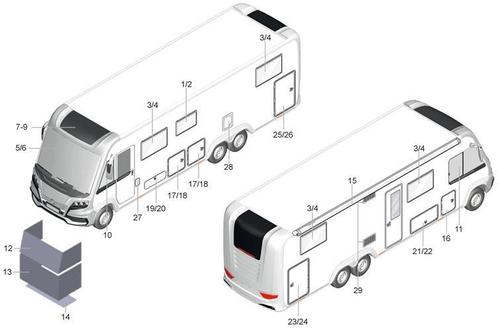 Knaus motorhome onderdelen & parts uit voorraad leverbaar!, Caravanes & Camping, Camping-car Accessoires, Envoi