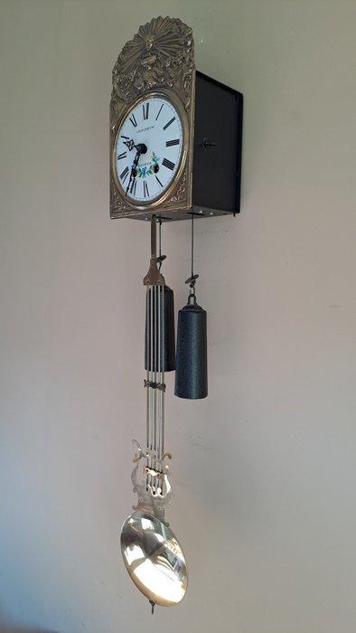 Horloge comtoise - Antique Laiton/Émail - 1960-1970, Antiek en Kunst, Curiosa en Brocante