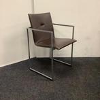 Complete set van 4 stuks ARCO frame eetkamerstoelen, leder, Gebruikt