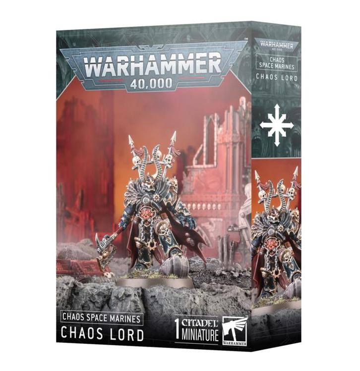 Chaos Space Marines Chaos Lord (Warhammer nieuw), Hobby en Vrije tijd, Wargaming, Ophalen of Verzenden