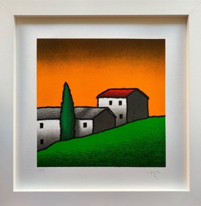 Tino Stefanoni (1937-2017) - Casali e Cipresso, Antiek en Kunst, Antiek | Overige Antiek