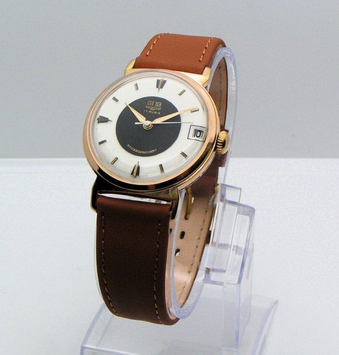 GUB Glashütte - Stossgesichert - cal. 69.1 - Zonder, Handtassen en Accessoires, Horloges | Heren
