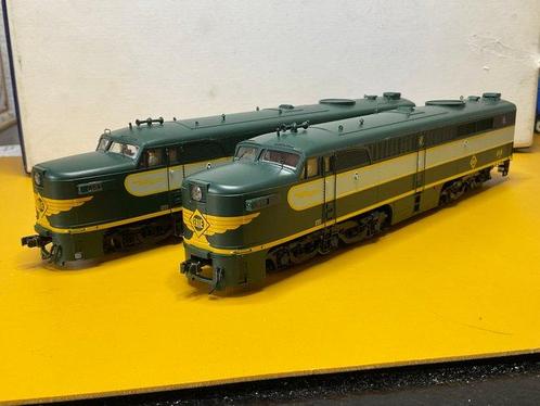 MTH H0 - MTH 802086 - Diesellocomotief (2) - Alco PA - Erié, Hobby en Vrije tijd, Modeltreinen | H0