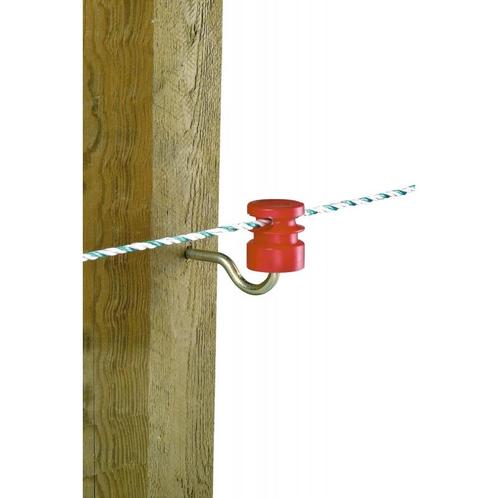 Sleufisolator rood 5,3 mm steun, pak van 100 - kerbl, Dieren en Toebehoren, Stalling en Weidegang