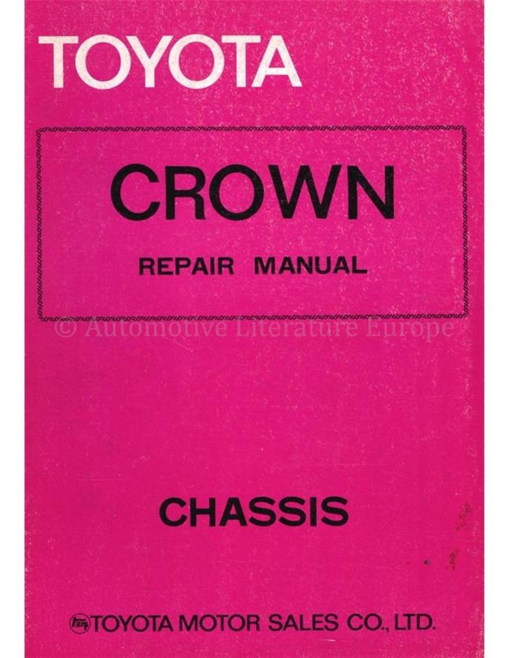 1975 TOYOTA CROWN CHASSIS WERKPLAATSHANDBOEK ENGELS, Autos : Divers, Modes d'emploi & Notices d'utilisation