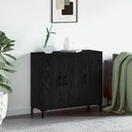 vidaXL Dressoir met opslag met de deur Zwart 90 x 34 x 80 cm, Huis en Inrichting, Verzenden, Nieuw