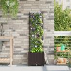 vidaXL Tuinplanter met Klimrek Bruin 40x40x143 cm, Tuin en Terras, Verzenden, Nieuw