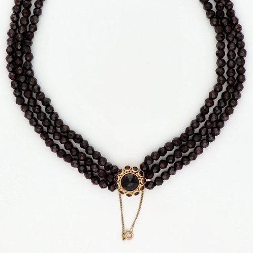 Sans Prix de Réserve - Chaîne - 14 carats Or jaune - grenade, Handtassen en Accessoires, Antieke sieraden