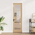 vidaXL Binnendeur met Glas ORKDAL Bruin 61 x 198,5 cm, Doe-het-zelf en Bouw, Deuren en Vliegenramen, Verzenden, Nieuw