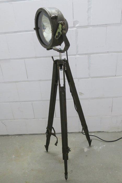 Staande lamp - Hout - Vintage * Uniek * Driepoot vloerlamp *, Antiek en Kunst, Curiosa en Brocante