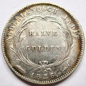 Indes orientales néerlandaises. Willem I. 1/2 Gulden 1826 - beschikbaar voor biedingen