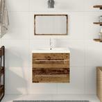 vidaXL Wastafelkast met wasbak 2 pcs Oud hout 60 x 38.5 x 48, Huis en Inrichting, Verzenden, Nieuw