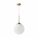 Nova Luce Athena - hanglamp - goudkleurig met lampenkap van, Nieuw, Verzenden