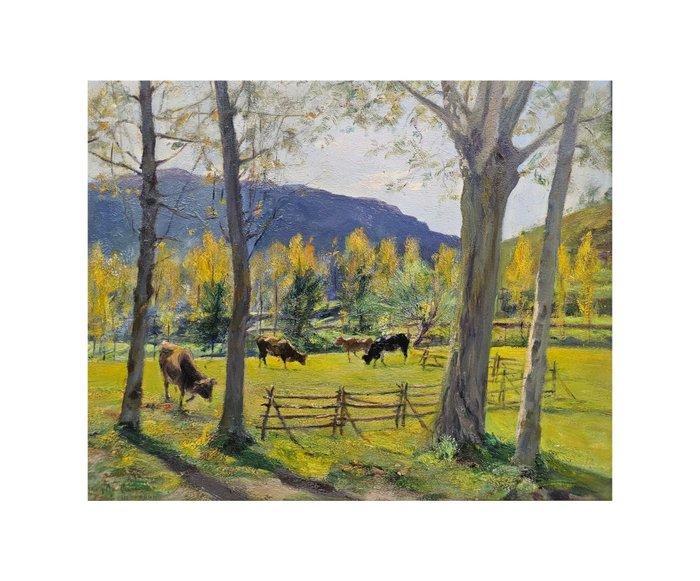 Agapito Casas Abarca (1874–1964) - NO RESERVE - Autumn, Antiek en Kunst, Kunst | Schilderijen | Klassiek
