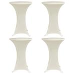 vidaXL Statafelhoes 4 st stretch Ø80 cm crème, Tuin en Terras, Verzenden, Nieuw
