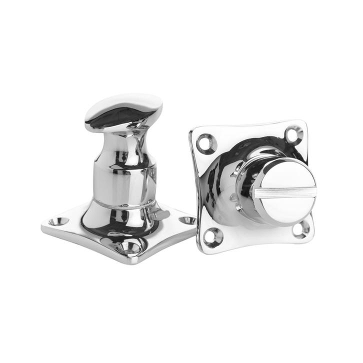 WC Slot - Draaiknop glanzend nikkel, Doe-het-zelf en Bouw, Hang- en Sluitwerk, Slot, Nieuw, Koper of Messing, Ophalen of Verzenden