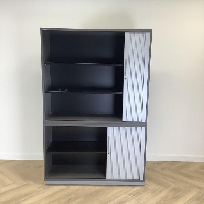 roldeurkast vv 3 legborden en sleutel, (hxbxd) 198x130x45, Maison & Meubles, Armoires | Armoires à porte coulissante & Armoires à archives