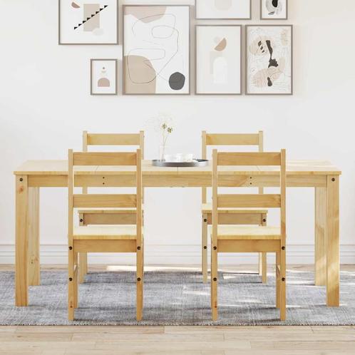 vidaXL 5-delige Eethoek Panama massief grenenhout, Huis en Inrichting, Complete eetkamers, Nieuw, Verzenden
