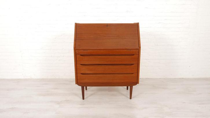 Vintage secretaire | Deens | Teak | 84 cm, Huis en Inrichting, Kasten | Secretaires, Ophalen of Verzenden