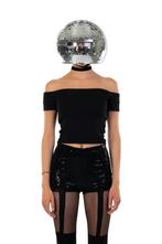 Discobal Hoofd Kinderen Ø 30 cm Disco Head Spiegeltjes Zilve, Ophalen of Verzenden, Nieuw