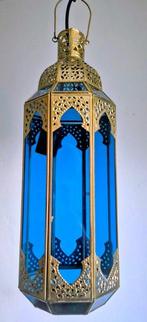 Kroonluchter - Spectaculaire Octagon Lamp - 24 blauwe ramen