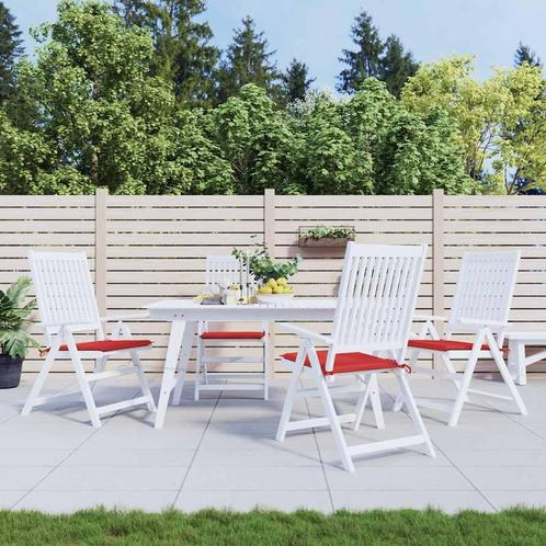 vidaXL Tuinstoelkussens 4 st 50x50x4 cm oxford stof rood, Huis en Inrichting, Woonaccessoires | Kussens, Nieuw, Verzenden